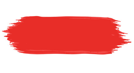 Poster - Vibrant red brush stroke on white background
