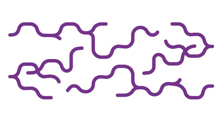 Poster - Abstract purple line pattern on white background in minimal style