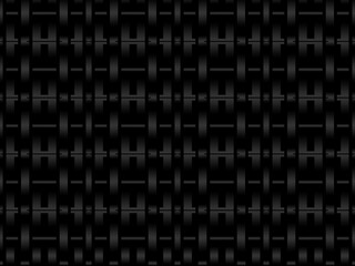 Poster - Black metal texture steel background. Perforated metal sheet.	

