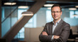 © Ummu MMM - Confident Businessman Portrait Modern Office, Leadership, Success