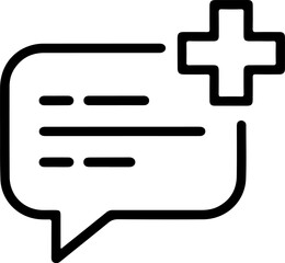 Poster - Chat bubble icon with a plus sign indicating a new message or addition to a conversation