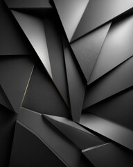 Poster - Abstract Geometric Black and Grey Art for Modern Design