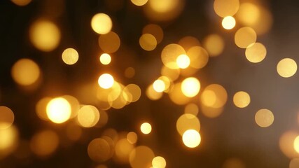 Poster - Golden Bokeh: A captivating display of warm, golden bokeh dots against a subtly blurred background, evocative of celebration and joy. 