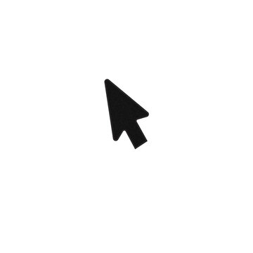 Dark computer mouse cursor on black background