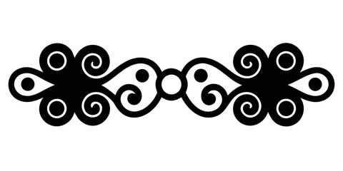 Poster - Ornate swirled flourish divider for elegant design projects, adding a touch of vintage sophistication to your creative concepts
