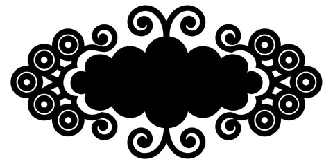 Poster - Elegant ornamental frame design with swirls for invitations and creative projects, a decorative flourish that enhances any visual