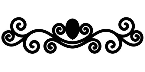 Poster - Elegant ornamental flourish border, perfect for wedding invitations and sophisticated design accents, crafted from scalable vector graphics