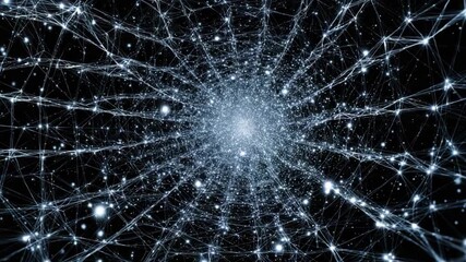 Poster - Conceptual Neural Network: Dive into a captivating display of an intricate neural network, a symbol of the digital age and the boundless potential of information and knowledge.