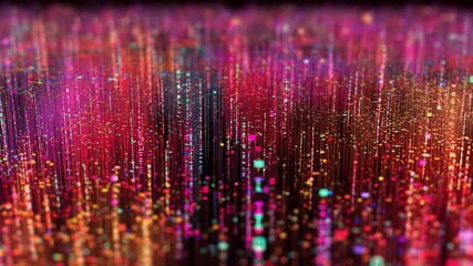 Poster - Data Stream: Immerse yourself in a captivating display of vibrant data streams, showcasing a dynamic flow of information. Experience the interconnected world of technology.