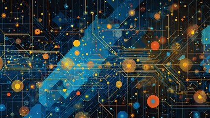 Poster - Digital Network: A captivating depiction of the digital network, with intricate circuits and glowing nodes. Showcasing the complexities and connectivity of the digital world.