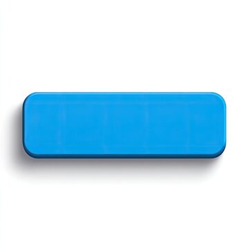 3D blue rectangular button