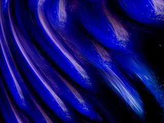 Aufkleber - Beautiful abstract blue wave pattern with smooth curves and textured overlay