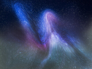 Aufkleber - Beautiful abstract blue wave pattern with smooth curves and textured overlay