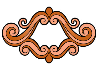 Poster - Elegant ornate scroll border design adds classic decorative flourish to invitations cards and vintage projects