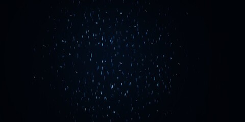 Poster - Tiny luminous streaks of light against a dark vast and empty background