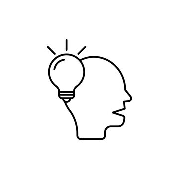 Icon a creativity, isolated against a clean background.
