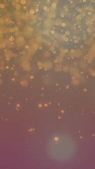 Aufkleber - Animation of glowing orange particles falling over blue bokeh lights spots on dark background