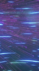 Poster - Creating futuristic motion effect, blue and purple light streaks in animation