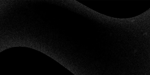 Poster - Grey abstract curved wavy lines on black background. Black background with line curve design. Blurred black silk fabric. Iridescent and shining like a star in the night sky, It has a taffeta-like body