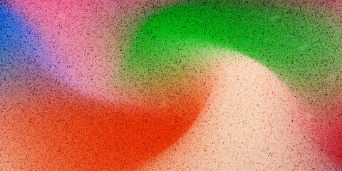 Poster - grainy warm gradient with noise orange black purple red blue colors banner poster cover abstract background design. gradient grain noise effect for social media, trendy Warm tone, and vintage style