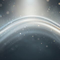 Poster - A realistic curved light effect on a dark background, featuring smooth glowing lines, dynamic motion.