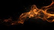 © coma3d - オレンジの炎、ウェーブ、ベクター、黒背景