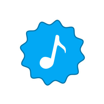 music icon.official music logo icon. music channel icon. music label illustration.