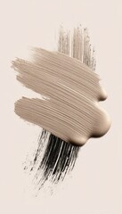 Poster - Smooth and Creamy Cosmetic Foundation Texture Background, Makeup Color Smudge for Beauty Products