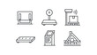 © Design Ful - straight perfect out stroke icon mono icons style isolated receiving area dock bumpers receiving area scale platform receiving area pallet scanner receiving area weigh bridge receiving area