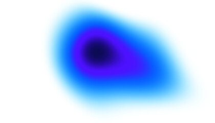 Poster - Abstract blue shape with soft gradient on transparent background. Isolate blue abstract shape overlay design