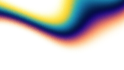 Poster - Elegant smooth wave big line in gradient shades of retro colours, flowing across a overlay transparent background fot minimal design.