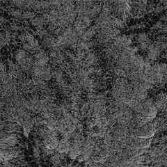 Poster - Black and white abstract background features a striking wireframe pattern resembling mountain peaks. White lines and dots create a dynamic, eye-catching design with depth and contrast.