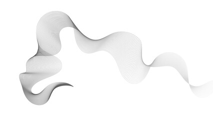 Poster - Abstract backdrop with grey wave gradient lines