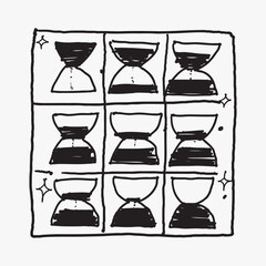 Poster - Timetable, simple business doodle, illustration vector