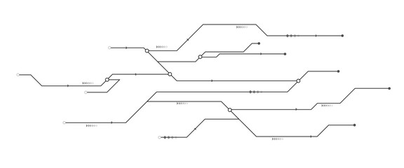 Poster - Vector Technology black circuit diagram concept. Abstract technology on white background. High-tech circuit board