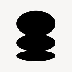 Poster - Abstract minimalistic black shape design vector