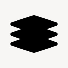 Poster - Abstract minimalistic black shape design vector