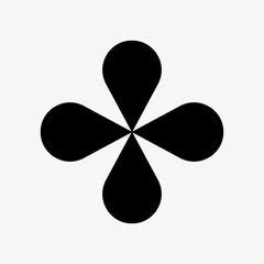 Poster - Abstract minimalistic black shape design vector