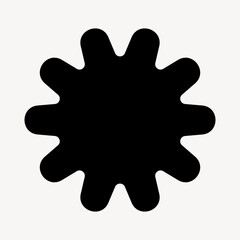 Poster - Abstract minimalistic black shape design vector