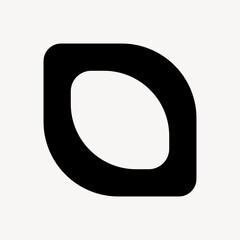 Poster - Abstract minimalistic black shape design vector