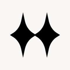 Poster - Abstract minimalistic black shape design vector