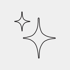 Poster - Minimalist star sparkle icon design vector