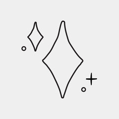 Poster - Minimalist sparkle line art vector