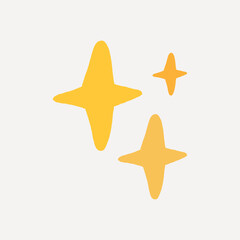 Poster - Bright yellow stars sparkle illustration vector