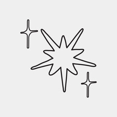 Poster - Minimalist starburst line art vector