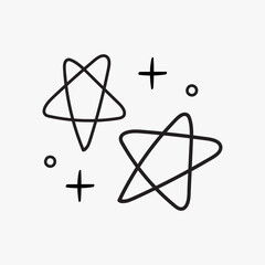 Poster - Abstract star doodle illustration vector