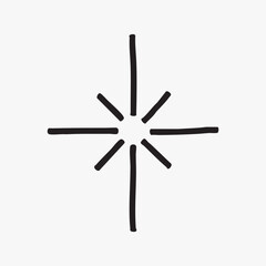 Poster - Minimalist black starburst design vector