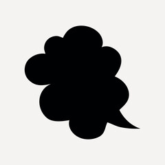 Poster - Black speech bubble silhouette vector