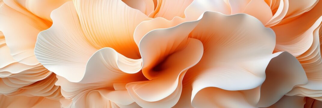Abstract Delicate Coral Petals with Wave Texture Pattern Background for Minimalist Design and Text