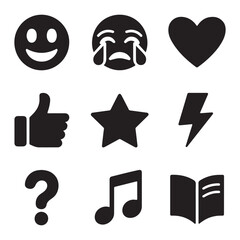 set of emoji vector